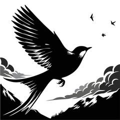 Fototapeta premium A flying Bird.