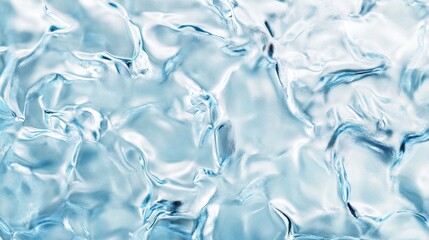 Obraz premium Light blue translucent glass abstract texture. Clean clear blur empty background.