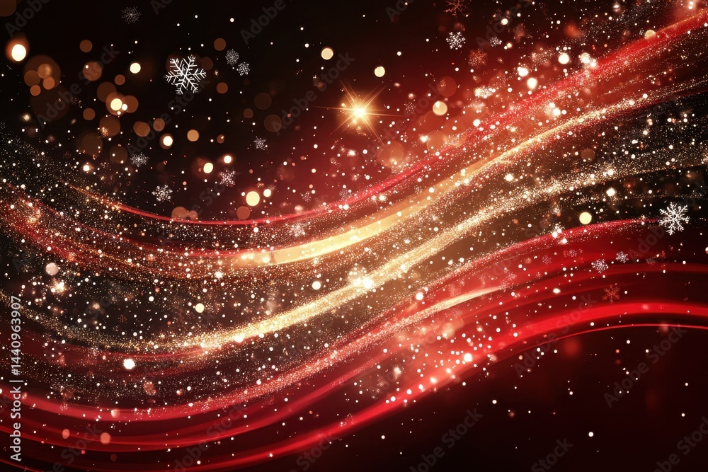 Poster captivating abstract christmas background featuring shimmering lights and glittering patterns, abstr