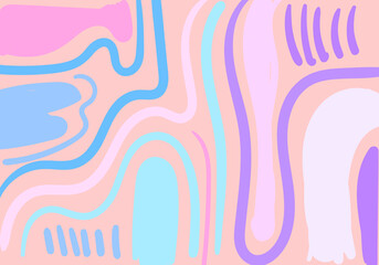 Colorful abstract illustration featuring dynamic tribal patterns