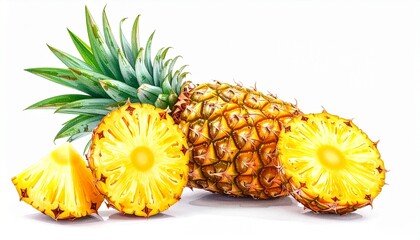 pineapple isolated on white background