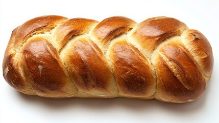 sourdough loaf photographed from above, plain white background, studio photography, food photography, hi res, beautifull scored loaf with slightly floral design.