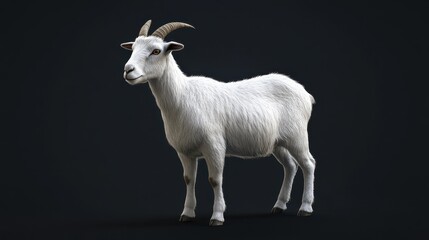 Fototapeta premium goat on a black background