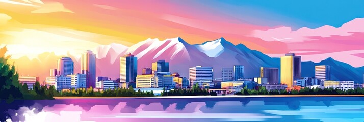 manga anchorage downtown skyline -