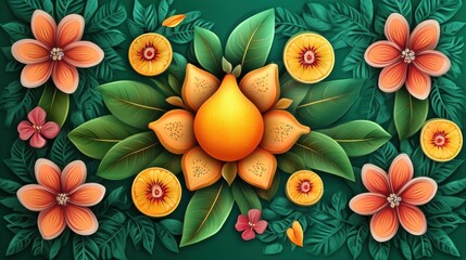 Festive Tamil New Year Banner Mango Kolam Happy Puthundu