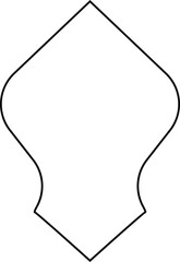 Shield with a Gothic-inspired design featuring a crowned top and intricate detailing, symbolizing noble heritage.