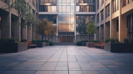 Fototapeta premium Marketing and advertising, empty blank digital large billboard set in a bustling city University campus.