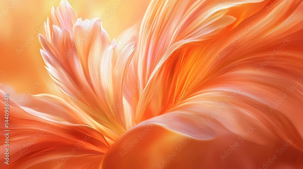 Poster close up of a flower with a lot of detail. the flower is orange and has a lot of texture. the image 