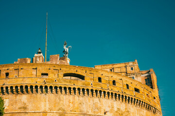 Castel Sant'Angelo, also known as Mausoleum of Hadrian, is a towering rotunda in Parco Adriano,...