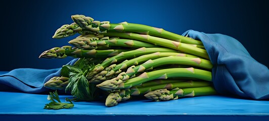 Asparagus in Delfts Blauw, ai generative