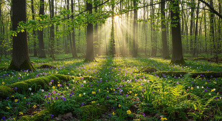 spring forest, spring in the forest