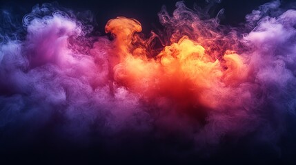 Abstract colorful smoke texture background design image red fog art pink blue haze dark fire vapor