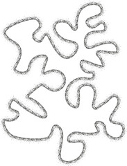 Abstract shape with dynamic protrusions, irregular edges, and a stony, grain-textured outline.