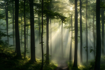 Fototapeta premium morning in the forest