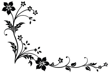 sketchy Sakura silhouette vector illustration