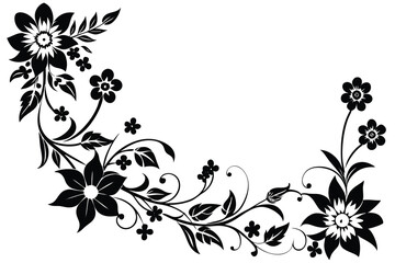 sketchy Sakura silhouette vector illustration