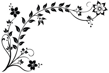 sketchy Sakura silhouette vector illustration