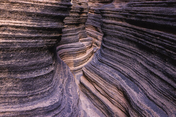 View to Las Grietas, rock formation
