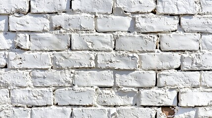 White plastering and painting brick wall white background