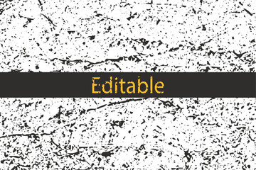 Grunge rough noisy texture background. Editable distressed dirty urban aged. Paint texture with spray effect and drop ink splashes. Texture in style of stone, concrete or paint stucco