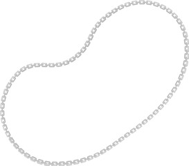 Vector illustration of a natural abstract design with a flowing metal chain forming its outline.