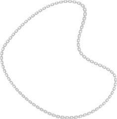 Naklejka premium Vector illustration of a sleek organic element, framed by a metal chain outlining its smooth shape.
