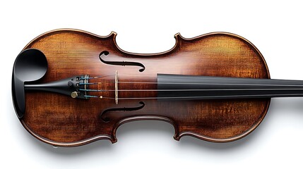 Fototapeta premium Fine, antique violin displayed on a bright background.