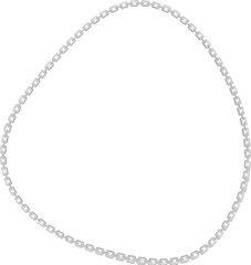 Naklejka premium Undulating abstract shape with a metallic chain accentuating its waves.