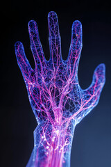 Hand showing Biometric Vein Pattern