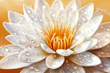Close-up view of a delicate white lotus flower.