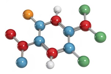 A vibrant arrangement of spheres represents atoms, intricately connected by bonds