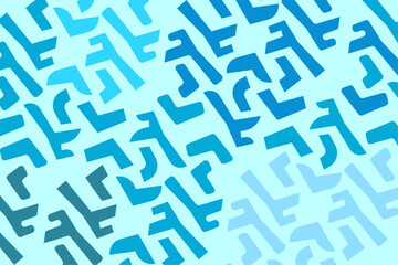 Monochrome Memphis geometric seamless pattern background. Abstract retro 80s, 90s style circles, dots, zigzags, spirals, wavy lines. Bright sky blue cute kid doodle design