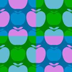 Summer fruit seamless apples pattern for wrapping paper and fabrics and linens and kids clothes print
