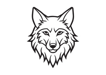 Wolf Head icon, Wolf Head silhouette Vector