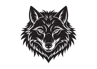 Fototapeta premium Wolf Head icon, Wolf Head silhouette Vector