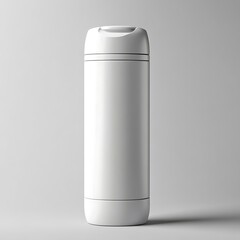 Blank White Plastic Bottle Mockup.