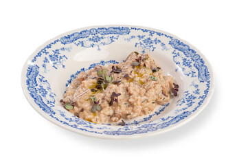 Creamy Barley Risotto with Mushrooms and Herbs