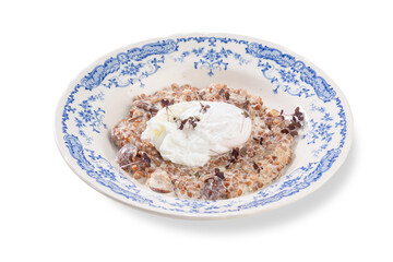 Creamy Buckwheat with Mushrooms and Poached Egg