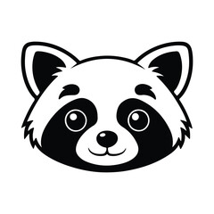 A cute cartoon panda bear character, a vector illustration of a funny animal face