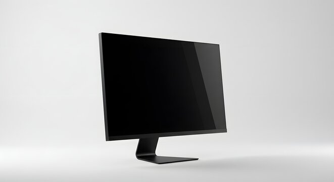 Premium black computer monitor display for graphic design and video editing professionals studio setup
