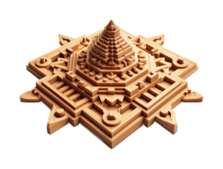 Yantra for Meditation and Sacred Practices - Isolated on White Background