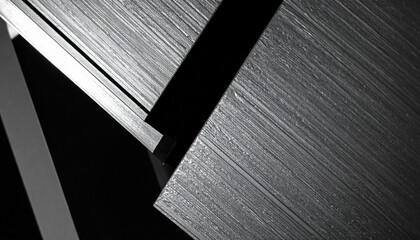 Black and metallic gray geometric abstract background