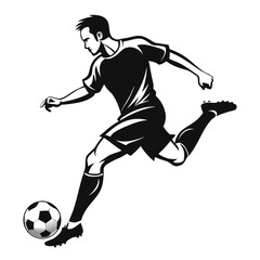 soccer player silhouette