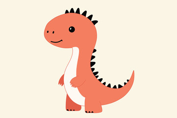 A cartoon dinosaur. The dinosaur is small and cute, with a big smile on its face. The image has a playful and lighthearted mood