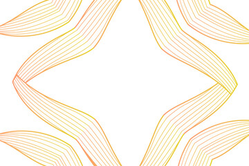Luxury floral gold leaves vector frame background. Abstract nature line and wave wedding illustration. Japanese premium texture