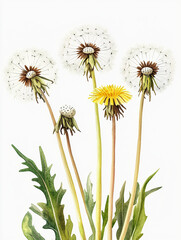 Obraz premium Watercolor of Dandelions
