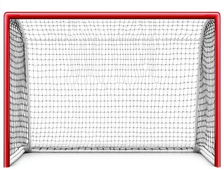 Red Soccer Goal Net with Football Equipment for Outdoor Sports Training and Soccer Practice