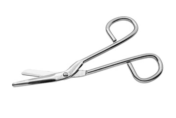 Stainless steel medical bandage scissors,  scissors for medical purposes isolated