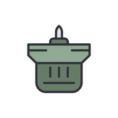 Engine colored icons, minimalist vector illustration ,simple transparent graphic element .Isolated on white background