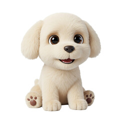 Obraz premium Cute 3D Cartoon Puppy Smiling